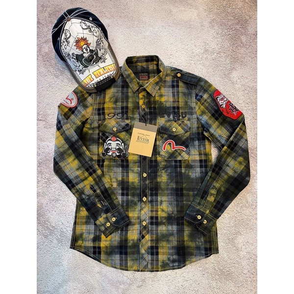 Áo Sơ Mi Evisu Chữ Thêu