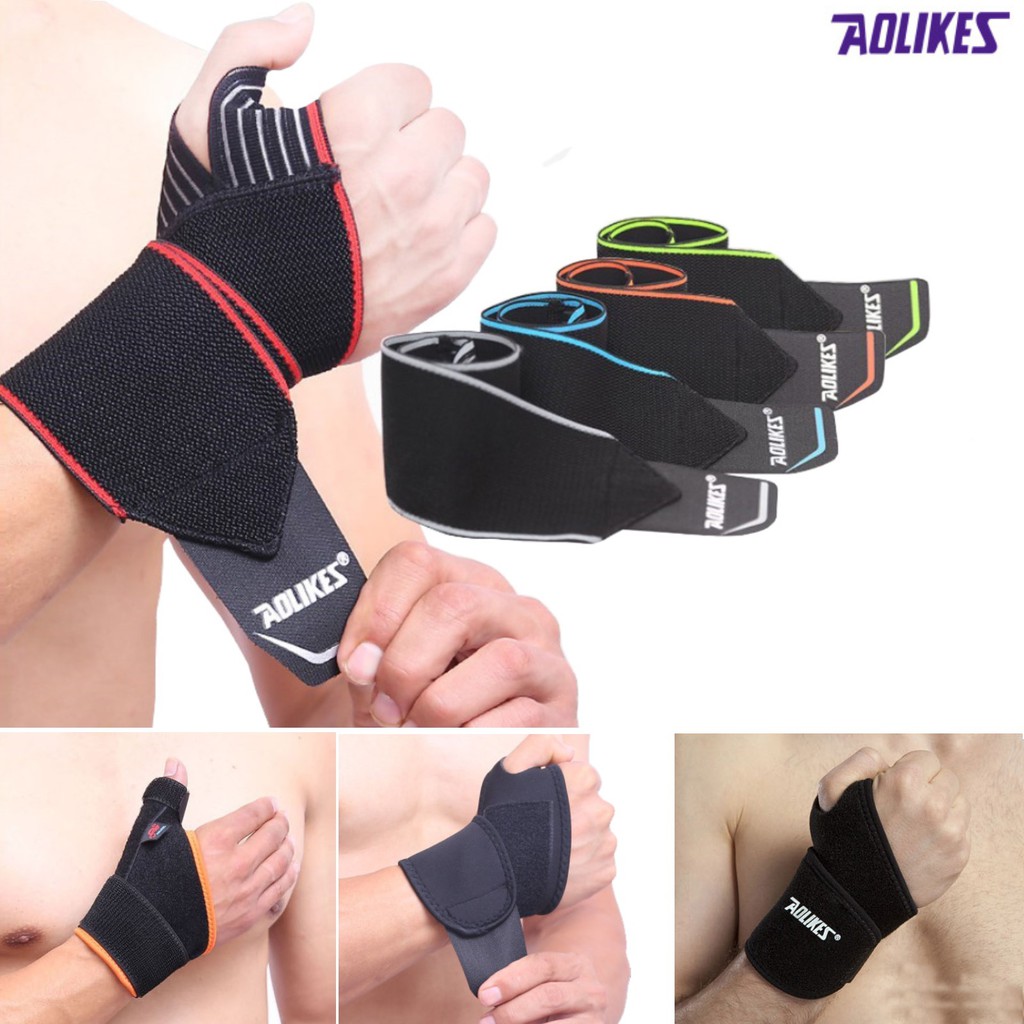 Bán sỉ - Đai cuốn cổ tay đa năng AOLIKES AL 208 - 1540 - 1670 - 7937 (1 cái), bảo vệ cổ tay chuyên gym chính hãng