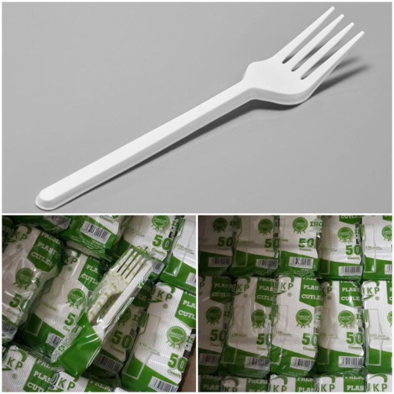 Combo 50 chiếc, 100 chiếc dĩa nhựa trắng dùng 1 lần giá rẻ, an toàn sử dụng