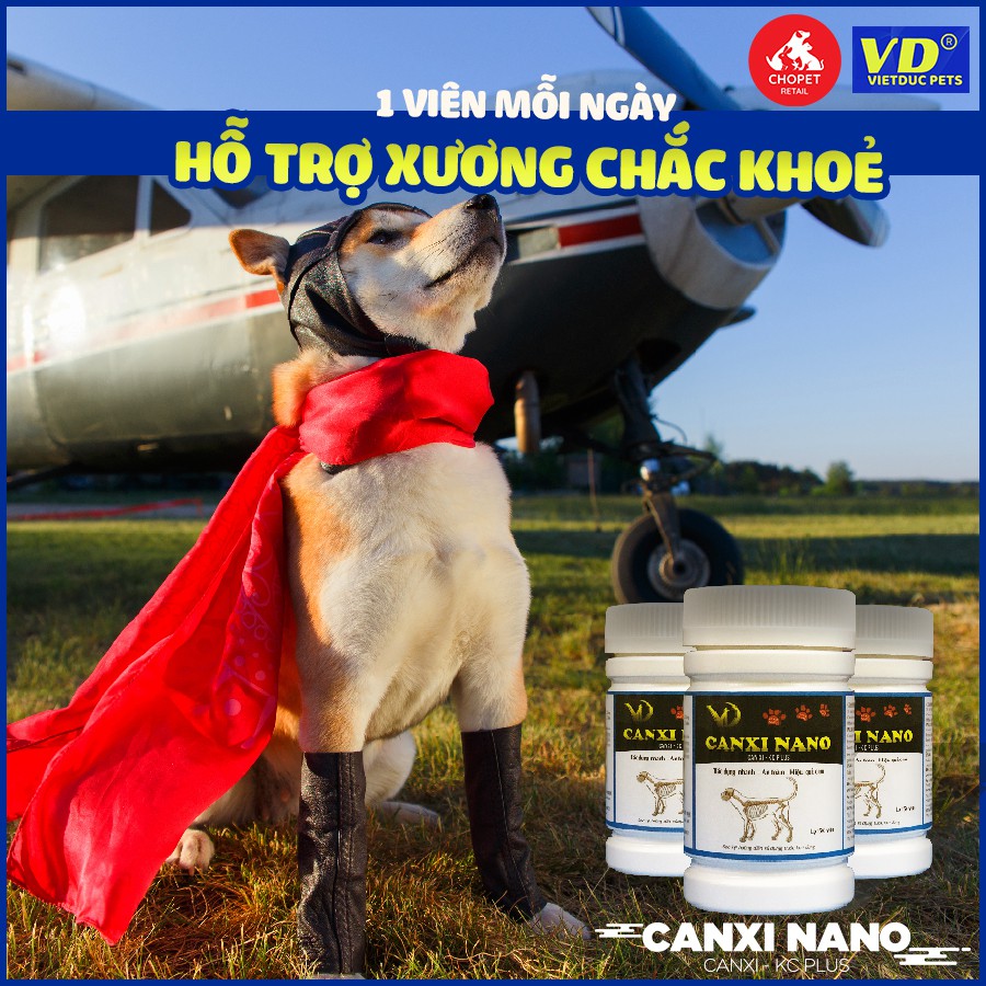 Combo Canxi Nano + Chibi Powder cho chó mèo.