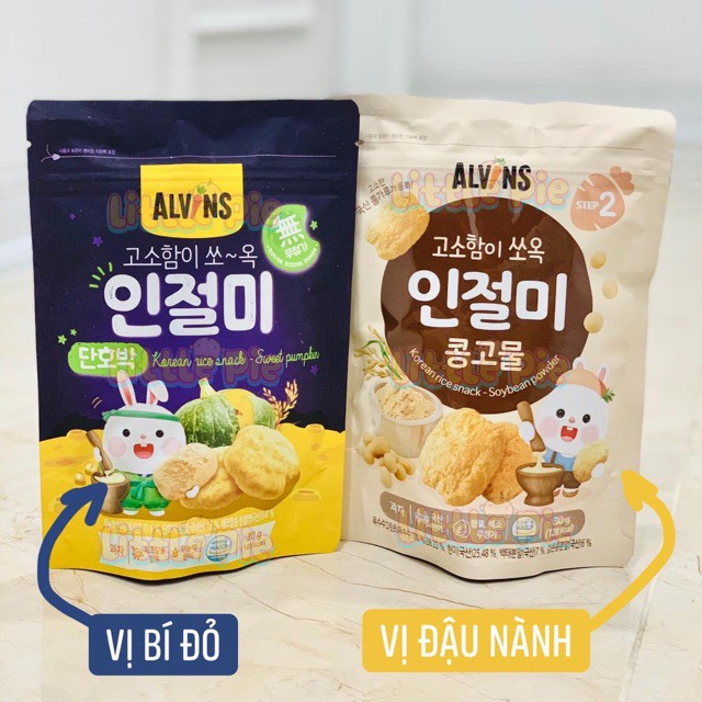 Bánh gạo lứt đậu nành cho bé Alvins 30g 12m+