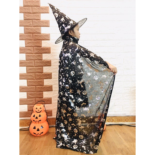 Áo choàng Halloween - Áo choàng phù thủy - Size 120 #Haloween #Halloween