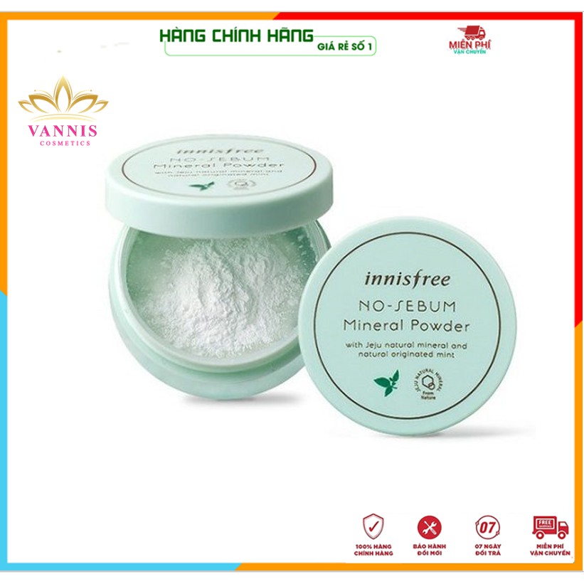 [Hàng Auth] Phấn phủ - Phấn bột kiềm dầu dạng bột khoáng Innisfree No Sebum Mineral Powder 5g [Chính Hãng Hàn Quốc]