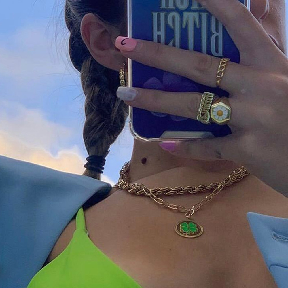 Nhẫn mạ vàng nhiều họa tiết tùy chọn đáng yêu size 6-8