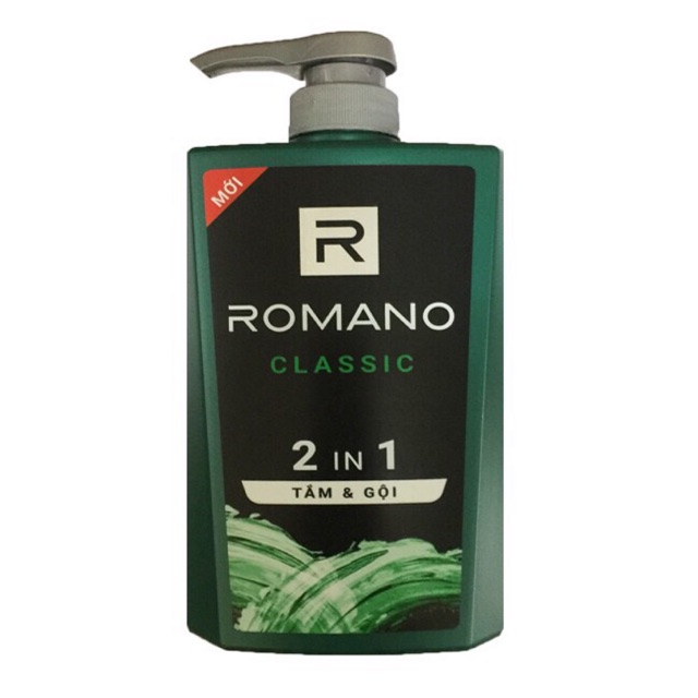 Tắm gội 2in1 Romano 650ml( XANH LÁ)