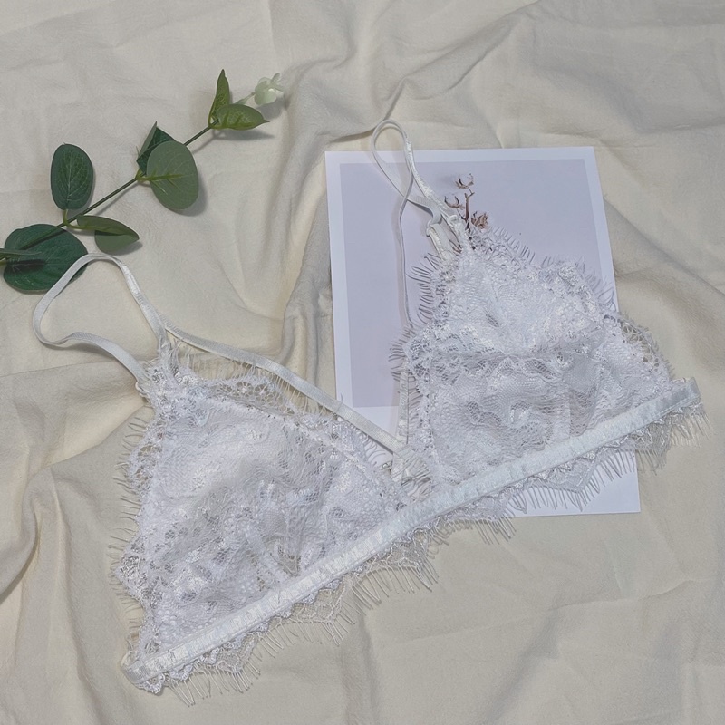 Jasmine White Bralette - Áo lót ren trắng dễ thương, thoải mái, sexy
