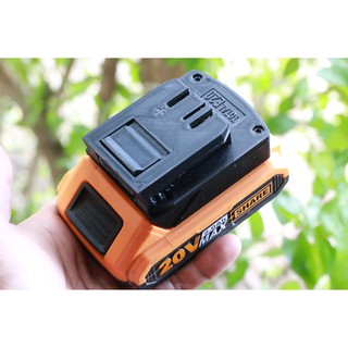 Ngàm chuyển pin Ingco Total 20v max share cho máy Total E20
