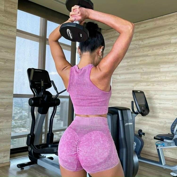 Set bộ đùi thể thao tập gym yoga nữ dệt kim cao cấp áo bra khóa kéo kèm mút quần đùi cạp cao chun mông Bin Sport BN050