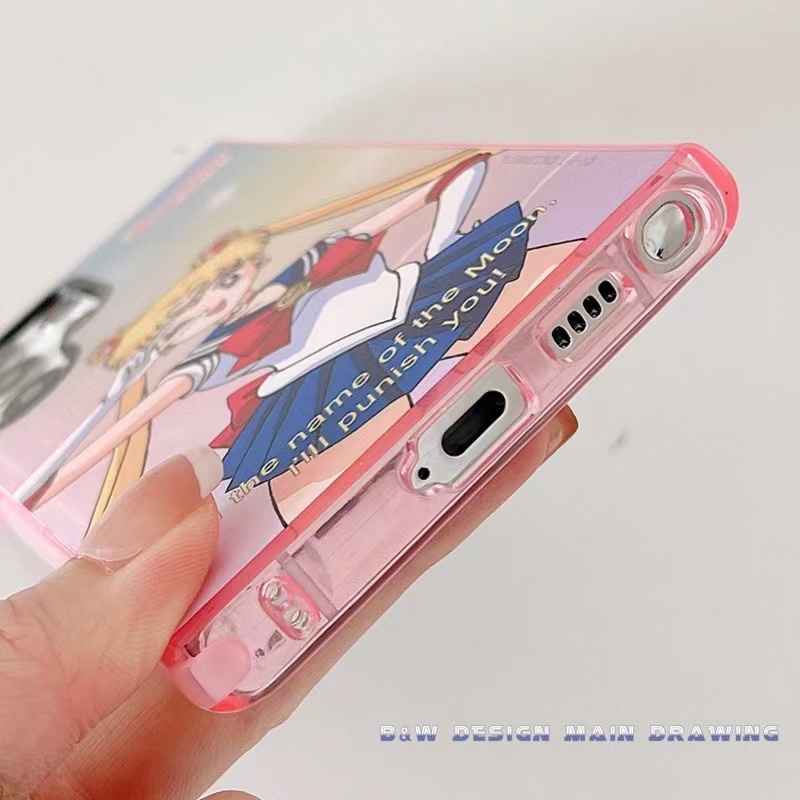 Ốp Điện Thoại Silicone Mềm Trong Suốt Chống Sốc In Hình Sailor Moon Cho Samsung S20 S21 S22 S20Ultra S21Ultra S22Ultra S20+ S21+ S22 Plus