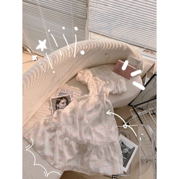 ĐẦM HOA DÁNG DÀI FREE SIZE CÔNG CHÚA