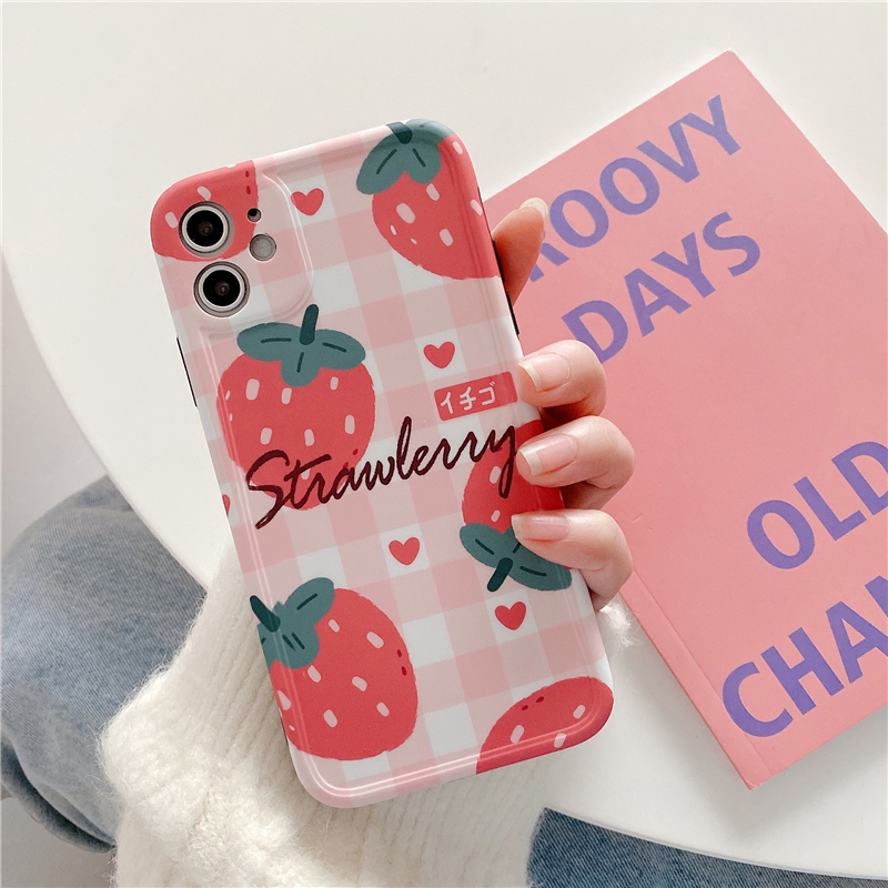 Ốp lưng iphone imd new hè cam dâu 5/5s/6/6plus/6s/6splus/7/7plus/8/8plus/x/xr/xs/11/12/pro/max/plus/promax - Awifi Q1-5 | BigBuy360 - bigbuy360.vn