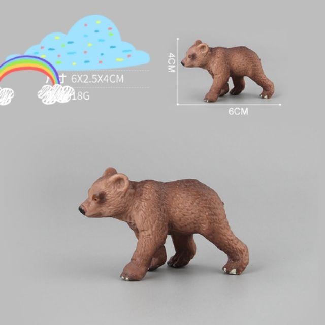 đồ chơi bộ mô hình nhà gấu nâu siêu thực