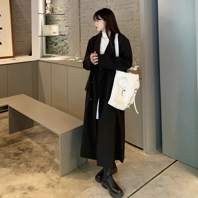 TKLIHN Áo khoác VEST ulzzang dáng dài phong cách FASHION Hàn Quốc 2021
