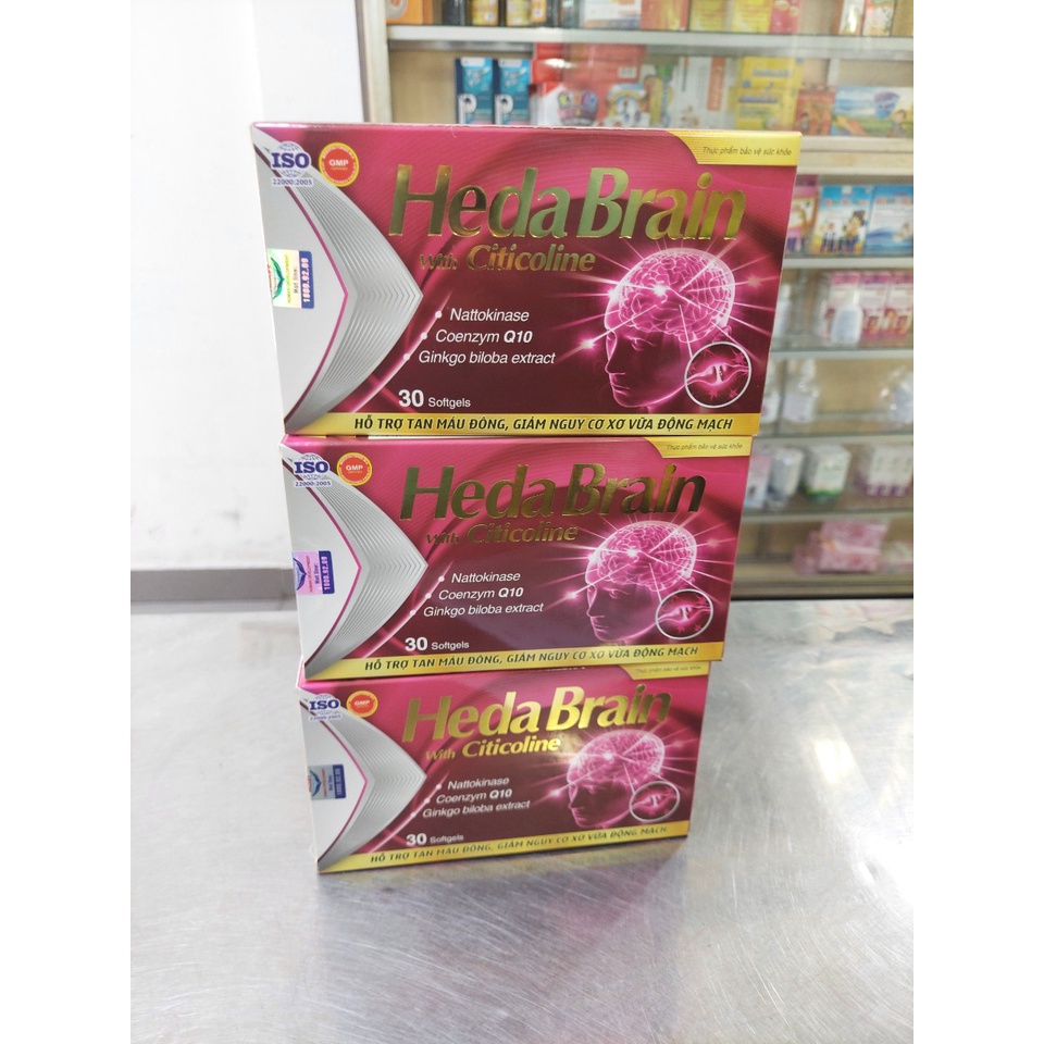 HEDA BRAIN - HEDABRAIN- CHỐNG MÁU ĐÔNG-NGỪA XƠ VỮA MẠCH MÁU NÃO-