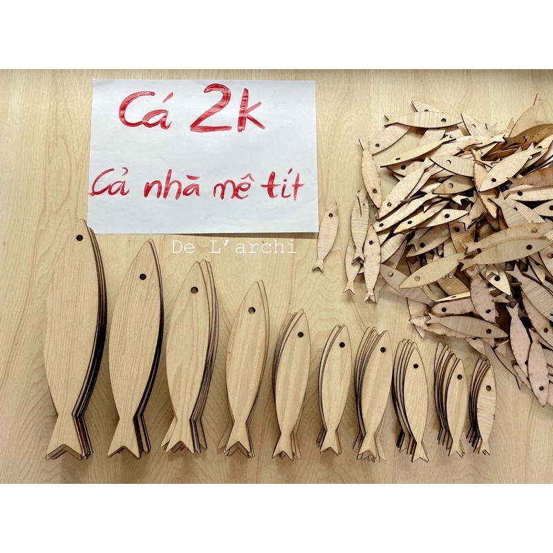 Combo 30 bộ cá thuôn nhiều size