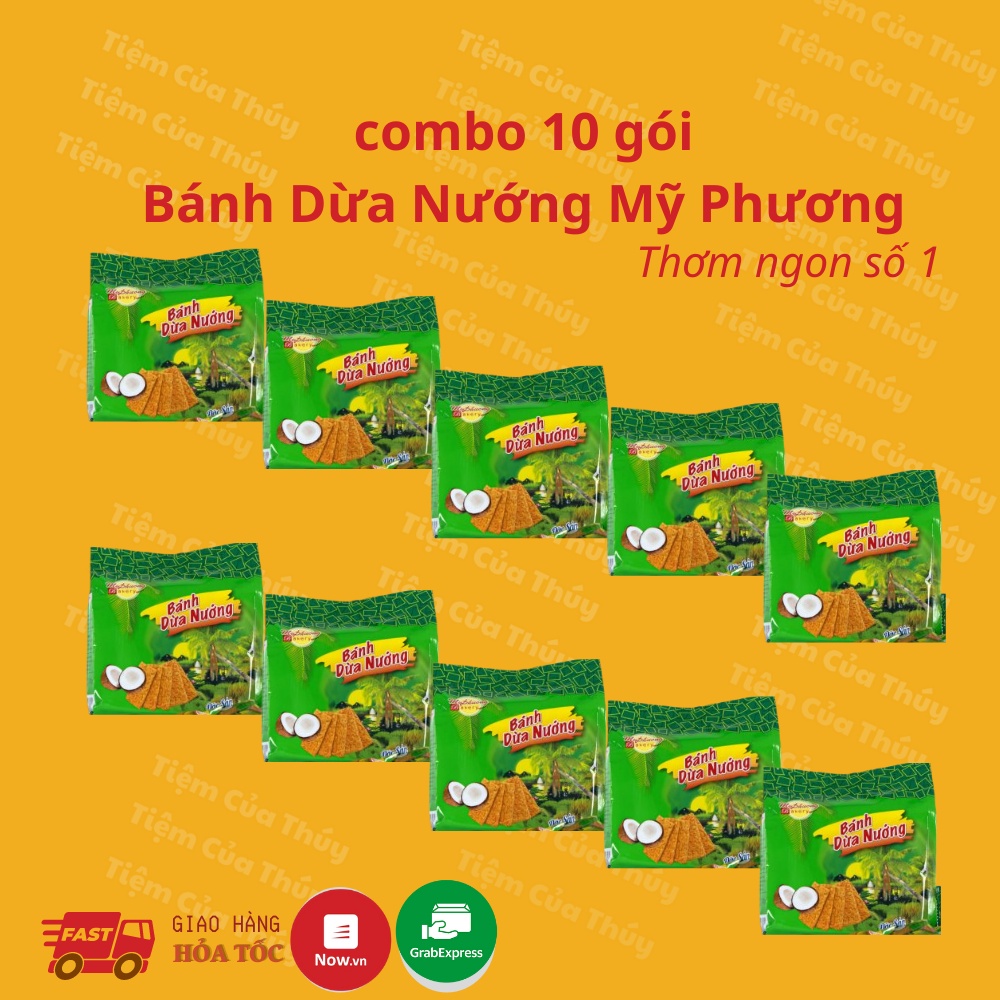 [Combo 10gói] Bánh Dừa Nướng đặc sản Quảng Nam Đà Nẵng thơm ngon béo giòn - sp bán chạy số 1