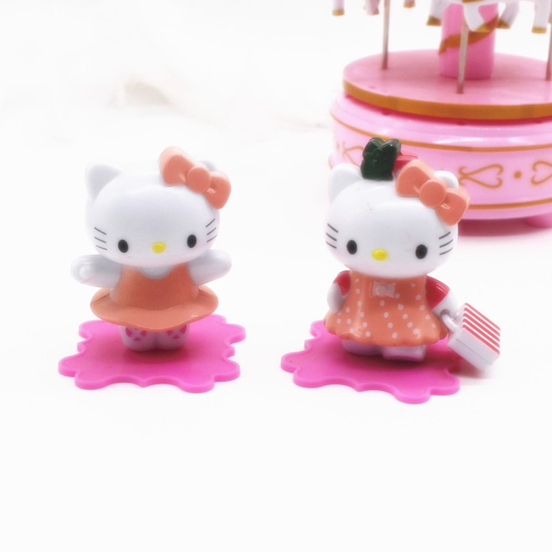 6 Que Cắm Trang Trí Bánh Kem Hình Mèo Hello Kitty