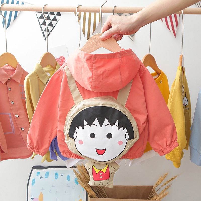 Áo Khoác Có Mũ Trùm Phối Khóa Kéo In Hình Hoạt Hình Thời Trang Mùa Xuân Thu Dành Cho Trẻ Nhỏ 0-5 Tuổi