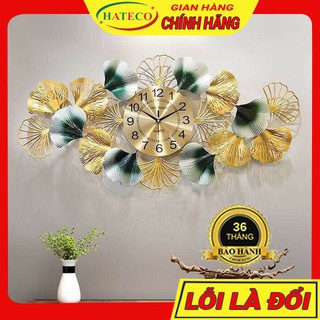 [XẢ KHO 3 NGÀY] Đồng Hồ Treo Tường Trang Trí Phòng Khách Lá Vàng Xanh TT135X Chính Hãng LianZhuang