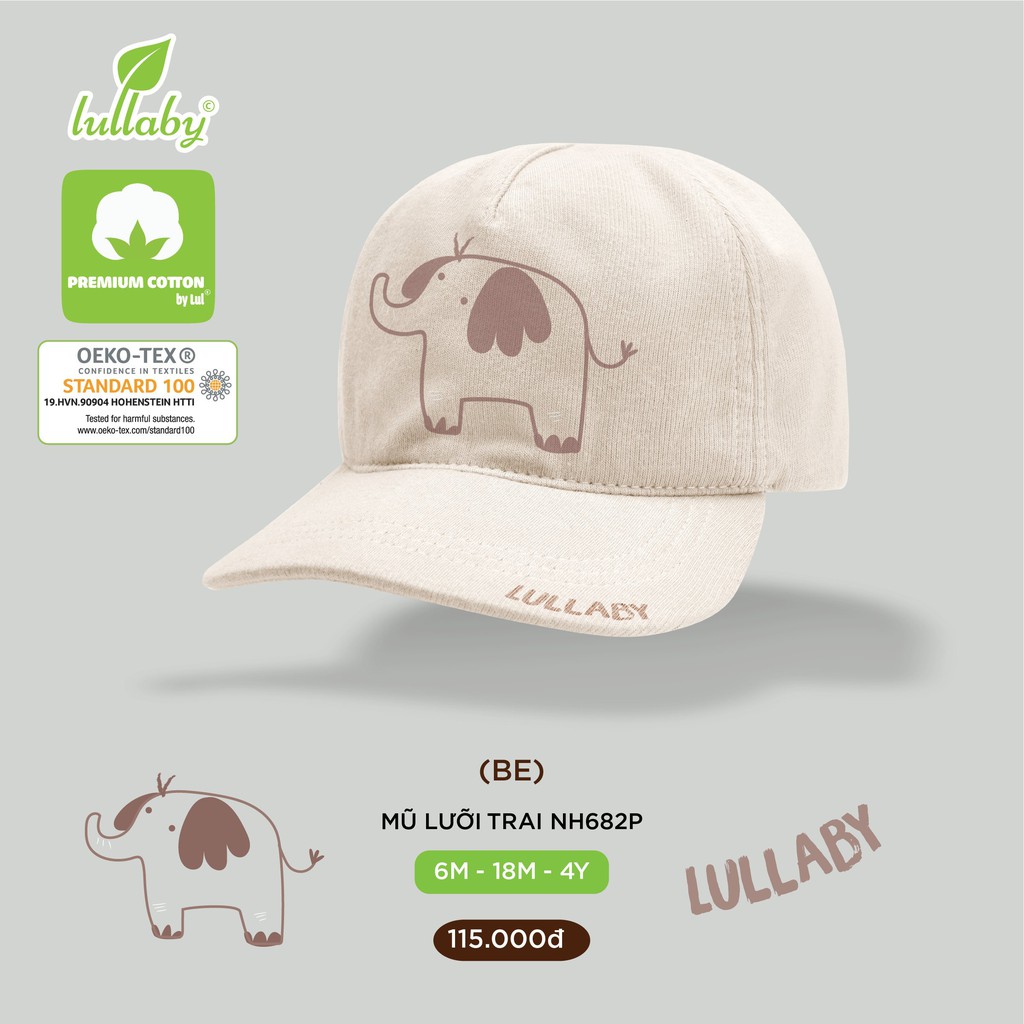 LULLABY Mũ lưỡi trai NH682P bé trai/bé gái