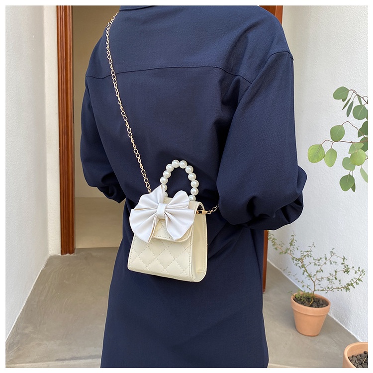 túi đeo chéo Túi mini đeo chéo túi đeo chéo nữđính nơ ngọc trai xinh xắn ví túi ví nữ túi xách nữ túi dễ thương