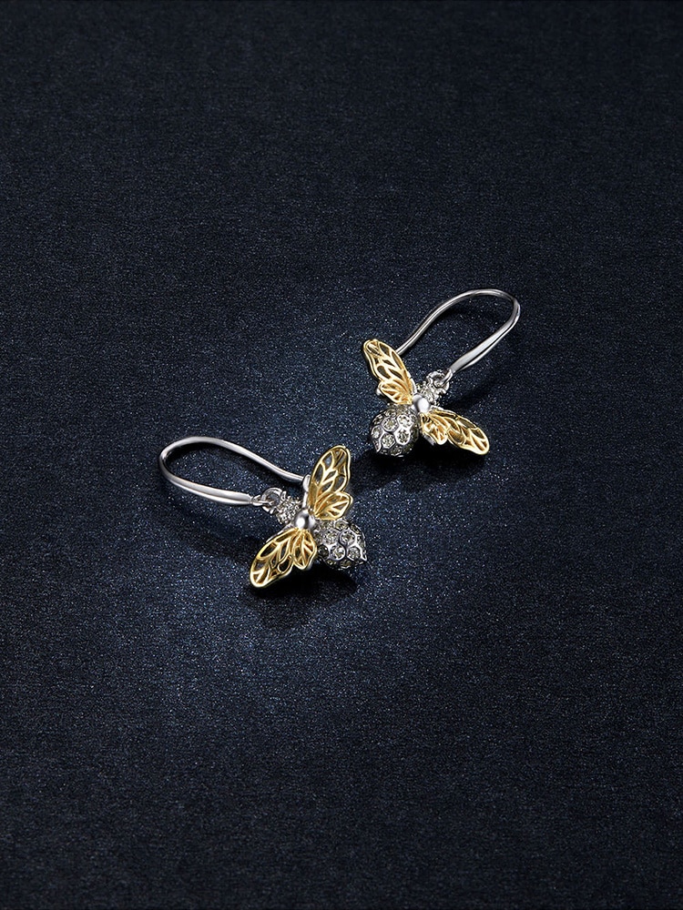 Khuyên Tai Bạc 925 Bamoer BSE452 Hình Con Ong Cho Nữ