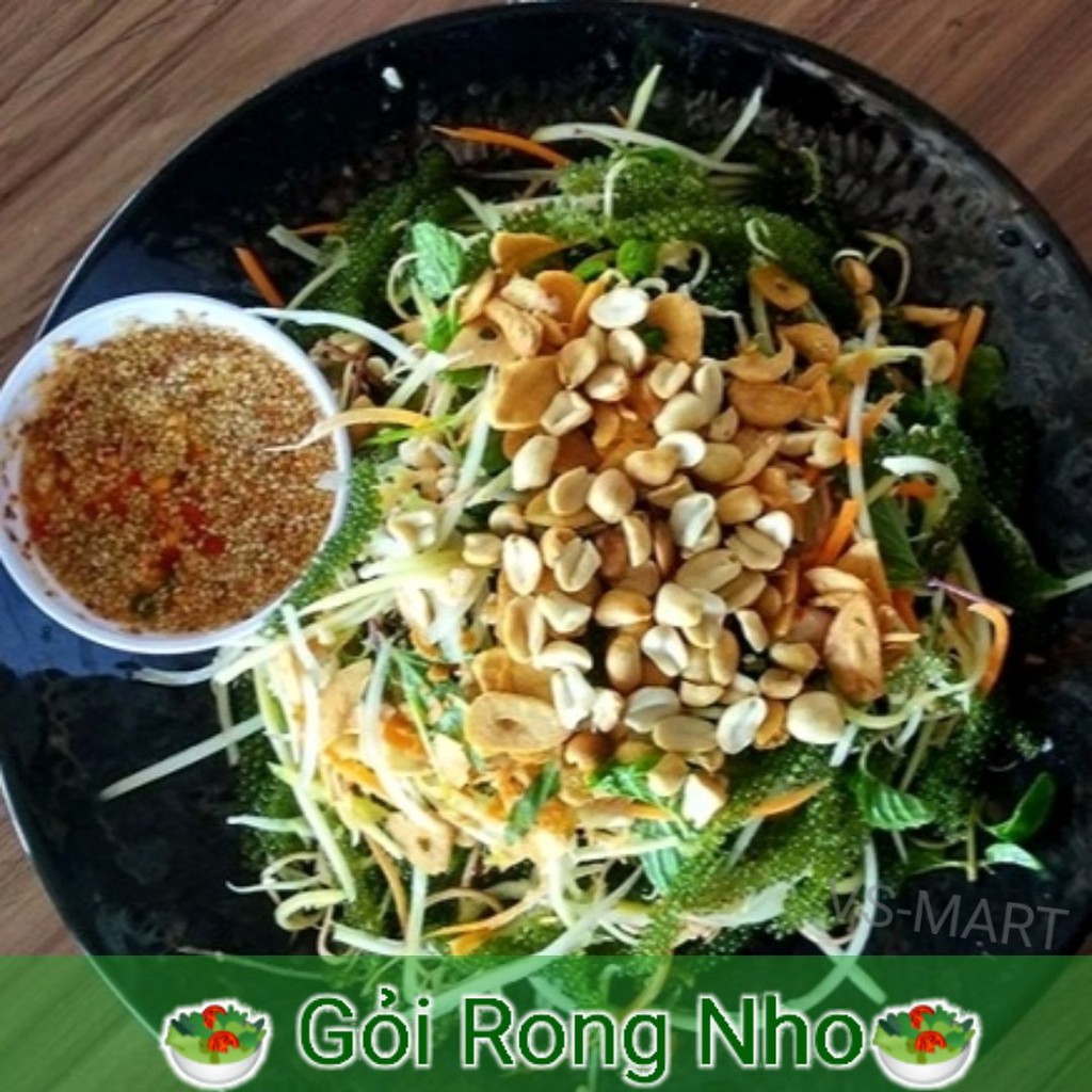 Rong nho tách nước [Combo 3 rong nho 100G / Kèm nước sốt mè rang kewpie chai 180ml ] Công nghệ tách nước nhật bản | BigBuy360 - bigbuy360.vn