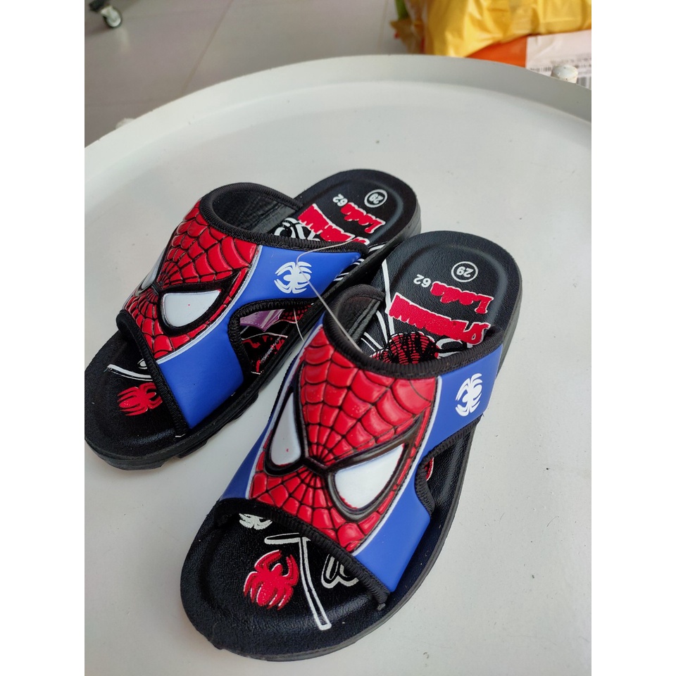 Dép siêu nhân nhện thời trang trẻ em cao cấp đế PU size 25-36