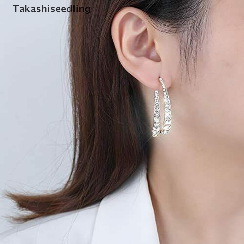 (Takashiseedling) Bông Tai Cong Chữ Thập Thời Trang Dành Cho Nữ