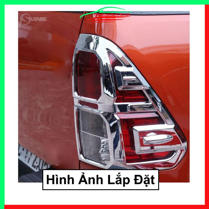 Ốp viền đèn pha hậu mạ crom Hilux Revo 2016-2020 chống trầy trang trí bảo vệ xe