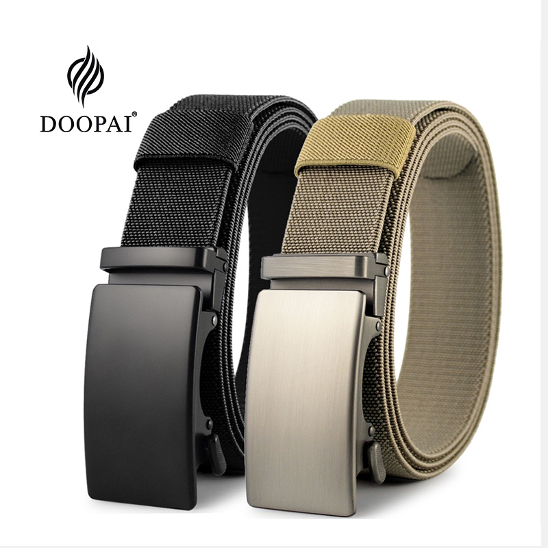 DOOPAI Thắt Lưng Nam kéo dài đai vải tự động khóa nylon quân đội chiến thuật quân sự 115-135 cm Kích thước lớn đai nam