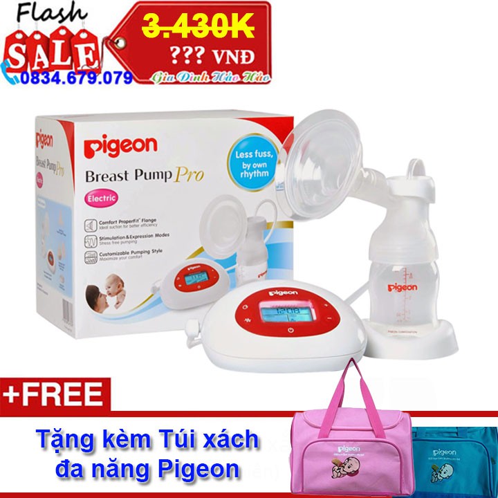 [CLEARANCE SALE] Máy hút sữa điện đơn Breast Pump Pro Pigeon - Tặng kèm Túi xách đa năng Pigeon