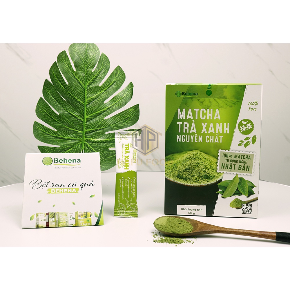 [Mã SKAMA9 giảm 8% đơn 250K] Matcha Nhật Bản - Bột Trà Xanh Nguyên Chất 100% Từ Công Nghệ Nhật Bản (Behena Hộp 50g)