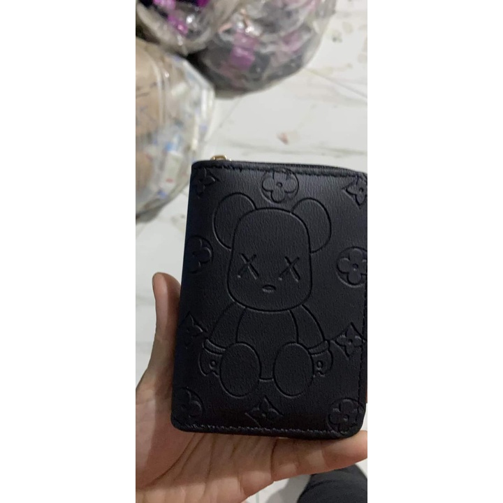 Ví ngắn nam nữ mini cầm tay nhỏ gọn dễ thương hình gấu bear rich cute nhiều ngăn bỏ túi thời trang cao cấp giá rẻ
