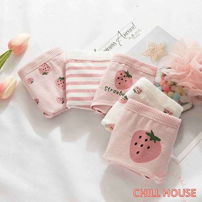 Quần lót nữ - quần lót cotton hình quả dâu 716 CHILL HOUSE