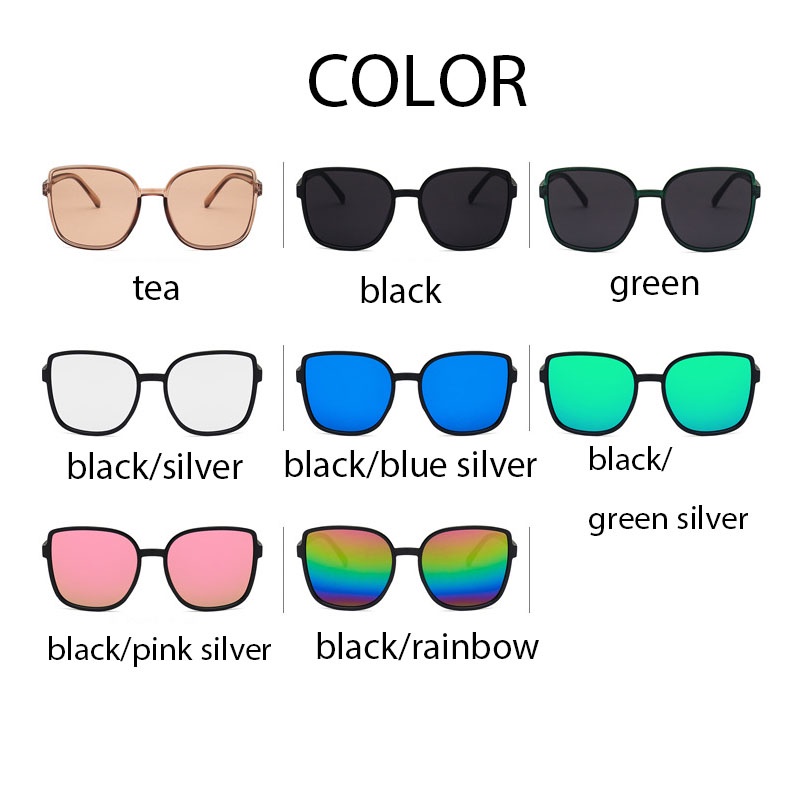 Kính mát gọng vuông oversize chống tia UV400 thiết kế đơn giản thời trang