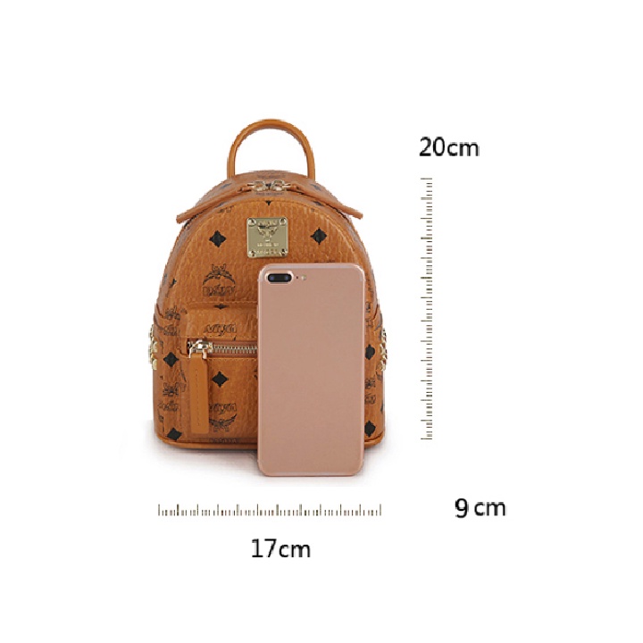 [Quà - Chun buộc tóc xinh xắn] Balo mini nữ họa tiết tán đinh 2 cạnh thời trang Hàn Quốc LEVAN BL012