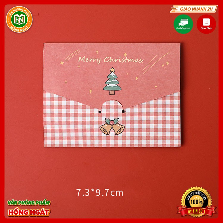 Thiệp Noel hình PHONG BÌ THƯ đồ dùng để làm quà tặng viết những lời yêu thương chúc nhau trong mùa giáng sinh