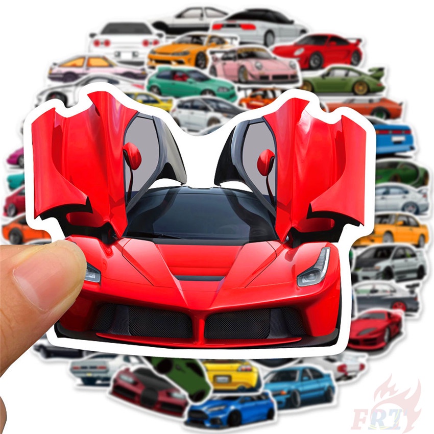 50Pcs/Set ❉ HellaFlush SuperRun Supercar & Hot Rod Series 03 - JDM Racing Cars Stickers ❉ DIY Fashion Mixed Waterproof Doodle Decals Stickers