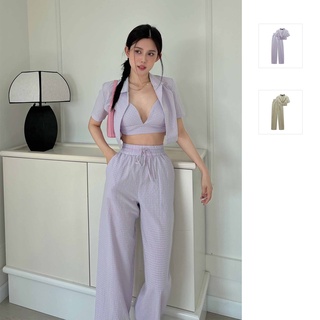 Set nữ 3 món pieces caro, chất vải kate caro thoải mái, wsd000147, somehow