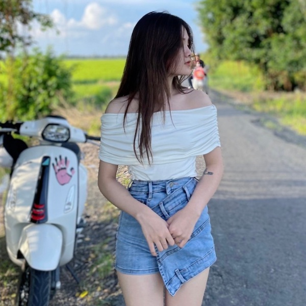 Set áo kiểu quần short jean giả váy cao cấp (hình chính chủ) MS41