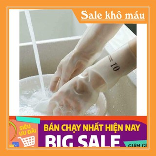 [freeShip-Khô Máu] GĂNG TAY CAO SU SIÊU DAI MÀU TRẮNG (Kho Tiện Ích Family Mart)
