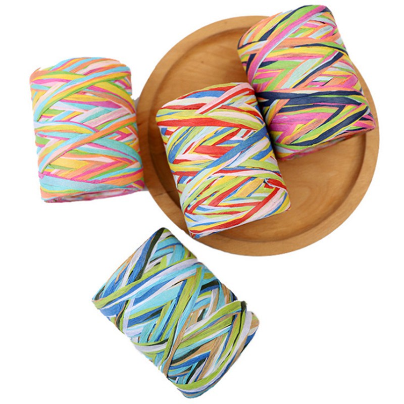 Raffia Decoration Cord Colorful Paper Rope, A