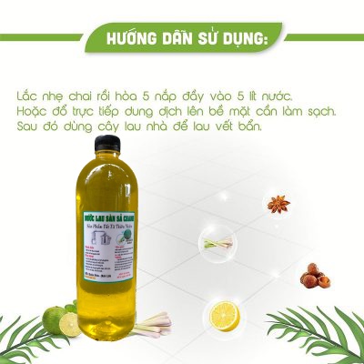 [1000ml] Nước Lau Sàn Hữu Cơ Sả Chanh Đuổi Muỗi