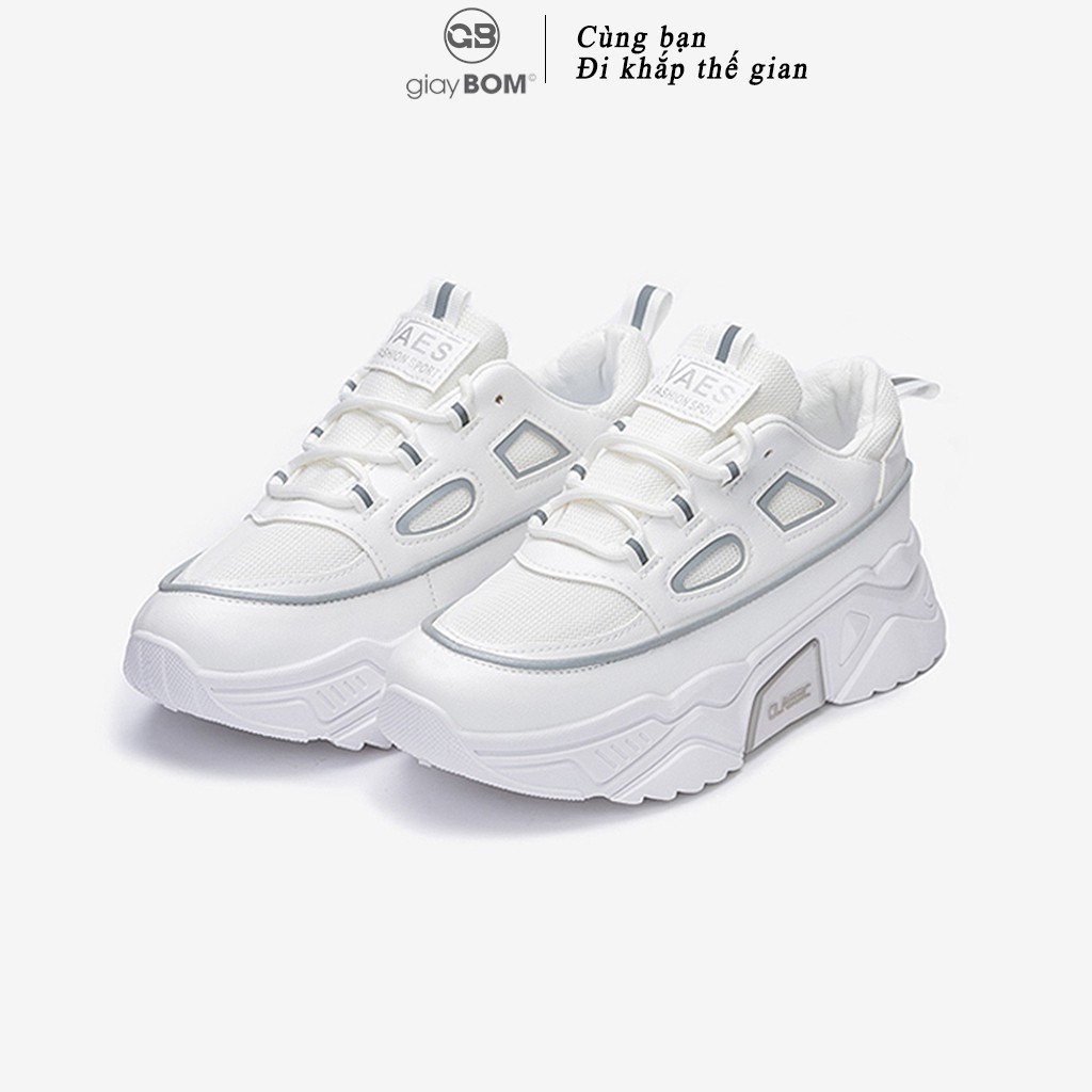 [Mã FAGREEN245 giảm 10% tối đa 30k đơn từ 99k] Giày Thể Thao Nữ giayBOM Đế Cao 5 cm Phản Quang B821
