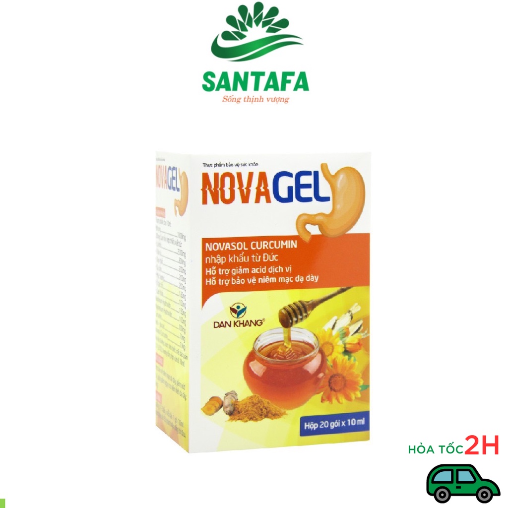 Novagel Dân Khang hộp 20 gói - Giúp giảm acid dịch vị, hỗ trợ bảo vệ niêm mạc dạ dày