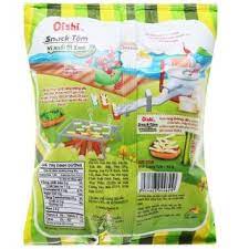 1 gói bim bim Snack Tôm Cay Vị Muối Ớt Xanh 40g