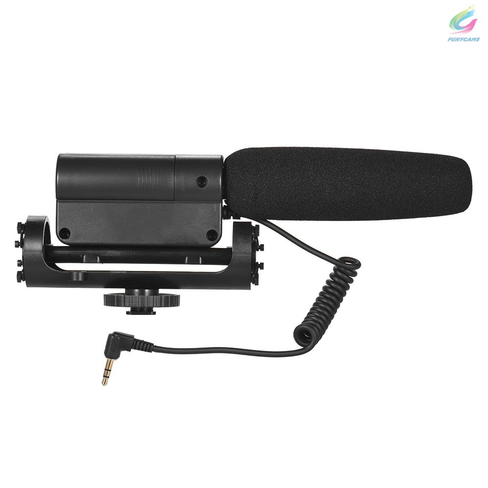 Bộ Micro Thu Âm Chuyên Nghiệp Jack 3.5mm Cho Máy Ảnh Canon Nikon Sony Dslr Ildc