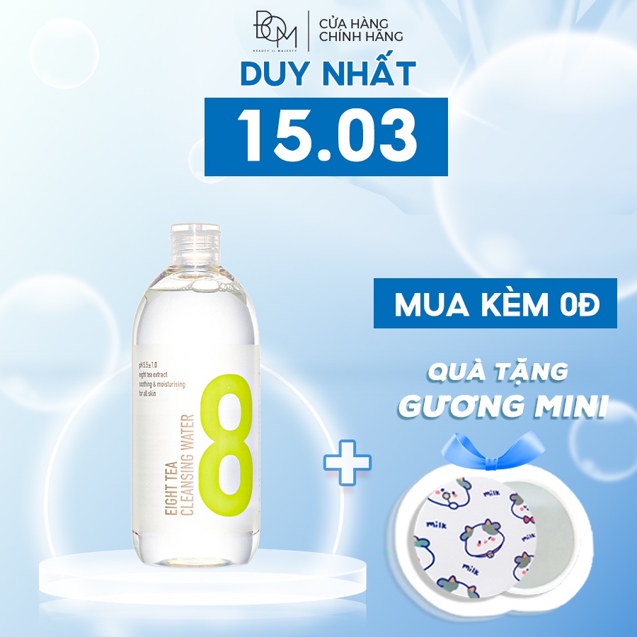 Nước Tẩy Trang Làm Sạch Da Không Chứa Cồn BOM Eight Tea 500ml