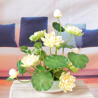 Chùm hoa sen lụa cao cấp 9 nhánh(hàng loại 1)